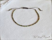 Load image into Gallery viewer, Handmade Dainty Adjustable Yoga Style String Bracelet -or- Anklet
