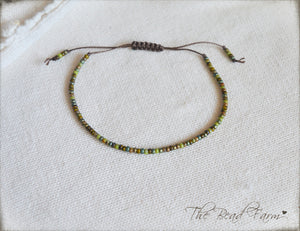 Handmade Dainty Adjustable Yoga Style String Bracelet -or- Anklet