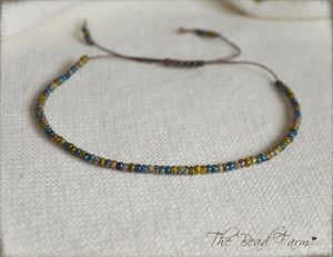 Handmade Dainty Adjustable Yoga Style String Bracelet -or- Anklet