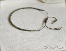 Load image into Gallery viewer, Handmade Dainty Adjustable Yoga Style String Bracelet -or- Anklet
