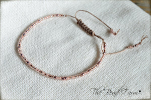 Handmade Dainty Adjustable Yoga Style String Bracelet -or- Anklet