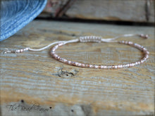 Load image into Gallery viewer, Handmade Dainty Adjustable Yoga Style String Bracelet -or- Anklet
