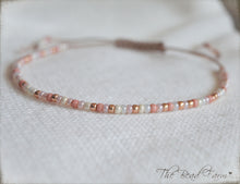 Load image into Gallery viewer, Handmade Dainty Adjustable Yoga Style String Bracelet -or- Anklet
