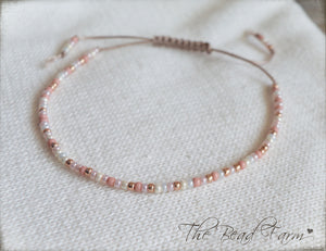 Handmade Dainty Adjustable Yoga Style String Bracelet -or- Anklet