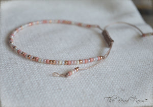 Handmade Dainty Adjustable Yoga Style String Bracelet -or- Anklet