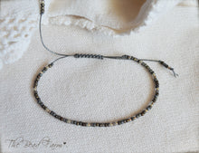 Load image into Gallery viewer, Handmade Dainty Adjustable Yoga Style String Bracelet -or- Anklet
