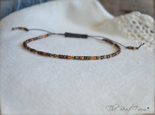 Load image into Gallery viewer, Handmade Dainty Adjustable Yoga Style String Bracelet -or- Anklet
