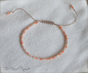 Handmade Dainty Adjustable Yoga Style String Bracelet -or- Anklet