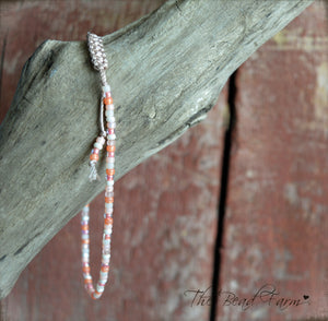 Handmade Dainty Adjustable Yoga Style String Bracelet -or- Anklet