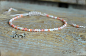 Handmade Dainty Adjustable Yoga Style String Bracelet -or- Anklet