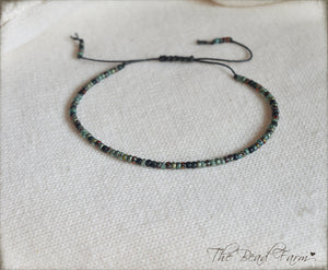 Handmade Dainty Adjustable Yoga Style String Bracelet -or- Anklet