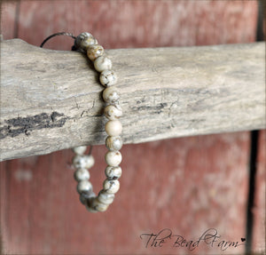 Adjustable Yoga Style Hippie Bracelet with Feldspar Stones. Unisex Adjustable Bracelet