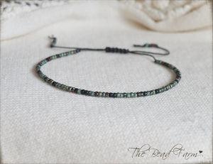 Handmade Dainty Adjustable Yoga Style String Bracelet -or- Anklet