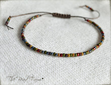 Load image into Gallery viewer, Handmade Dainty Adjustable Yoga Style String Bracelet -or- Anklet
