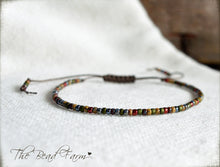 Load image into Gallery viewer, Handmade Dainty Adjustable Yoga Style String Bracelet -or- Anklet
