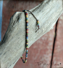 Load image into Gallery viewer, Handmade Dainty Adjustable Yoga Style String Bracelet -or- Anklet
