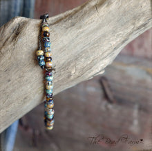 Load image into Gallery viewer, Adjustable Yoga Style Hippie Bracelet with 6/0 Miyuki Glass Seed Beads
