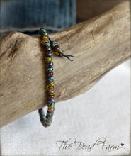 Load image into Gallery viewer, Adjustable Yoga Style Hippie Bracelet with Miyuki 6/0 Glass Seed Beads with Picasso Finish
