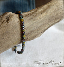 Load image into Gallery viewer, Adjustable Yoga Style Hippie Bracelet with Miyuki 6/0 Glass Seed Beads with Picasso Finish
