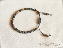 Load image into Gallery viewer, Adjustable Yoga Style Hippie Bracelet with Miyuki 6/0 Glass Seed Beads with Picasso Finish
