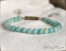 Load image into Gallery viewer, Amazonite Bracelet - Adjustable Yoga Bracelet - The Bead Farm
