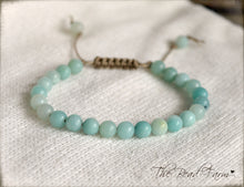 Load image into Gallery viewer, Amazonite Bracelet - Adjustable Yoga Bracelet - The Bead Farm
