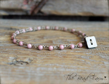 Load image into Gallery viewer, Hand Crocheted Boho Style anklet with pink beads - The Bead Farm
