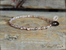 Load image into Gallery viewer, Hand Crocheted Boho Style anklet with Apollo Gold beads - The Bead Farm
