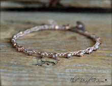 Load image into Gallery viewer, Hand Crocheted Boho Style anklet with Apollo Gold beads - The Bead Farm
