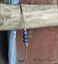 Load image into Gallery viewer, Leather Anklet with Natural Stones - Boho Style Anklet for Women - The Bead Farm
