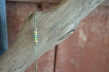 Load image into Gallery viewer, Cutie Picasso Leather Choker - Canary, Olivine, Chartreuse blend
