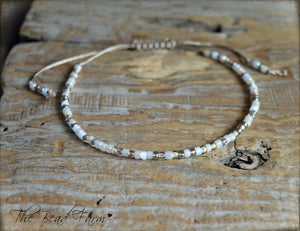 Handmade Dainty Adjustable Yoga Style String Bracelet -or- Anklet