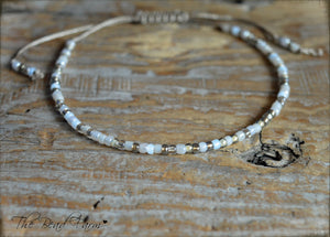 Handmade Dainty Adjustable Yoga Style String Bracelet -or- Anklet