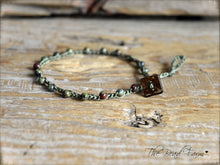 Load image into Gallery viewer, Hand Crocheted Dainty Anklet with Gemstones - The Bead Farm
