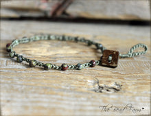 Load image into Gallery viewer, Hand Crocheted Dainty Anklet with Gemstones - The Bead Farm
