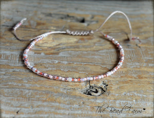 Handmade Dainty Adjustable Yoga Style String Bracelet -or- Anklet