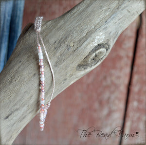 Handmade Dainty Adjustable Yoga Style String Bracelet -or- Anklet