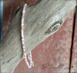 Handmade Dainty Adjustable Yoga Style String Bracelet -or- Anklet