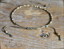 Load image into Gallery viewer, Handmade Dainty Adjustable Yoga Style String Bracelet -or- Anklet
