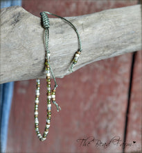 Load image into Gallery viewer, Handmade Dainty Adjustable Yoga Style String Bracelet -or- Anklet
