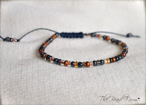 Seed Bead Bracelet- Adjustable Yoga Bracelet- The Bead Farm