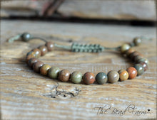 Load image into Gallery viewer, Jasper Bracelet - Adjustable Yoga Bracelet- The Bead Farm
