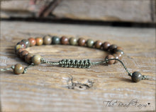 Load image into Gallery viewer, Jasper Bracelet - Adjustable Yoga Bracelet- The Bead Farm
