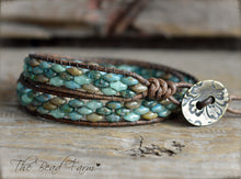 Load image into Gallery viewer, Leather Bracelet Wrap - Superduo Wraps - The Bead Farm
