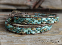 Load image into Gallery viewer, Leather Bracelet Wrap - Superduo Wraps - The Bead Farm
