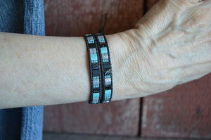 Beaded Leather Wrap Bracelets - Tile Wraps - The Bead Farm