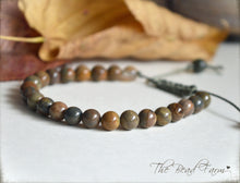 Load image into Gallery viewer, Jasper Bracelet - Adjustable Yoga Bracelet- The Bead Farm
