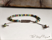 Load image into Gallery viewer, Picasso Seed Bead Bracelet- Adjustable Yoga Bracelet- The Bead Farm
