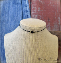 Load image into Gallery viewer, Boho Hippie Choker Necklace - String Choker with Lava Stones - The Bead Farm
