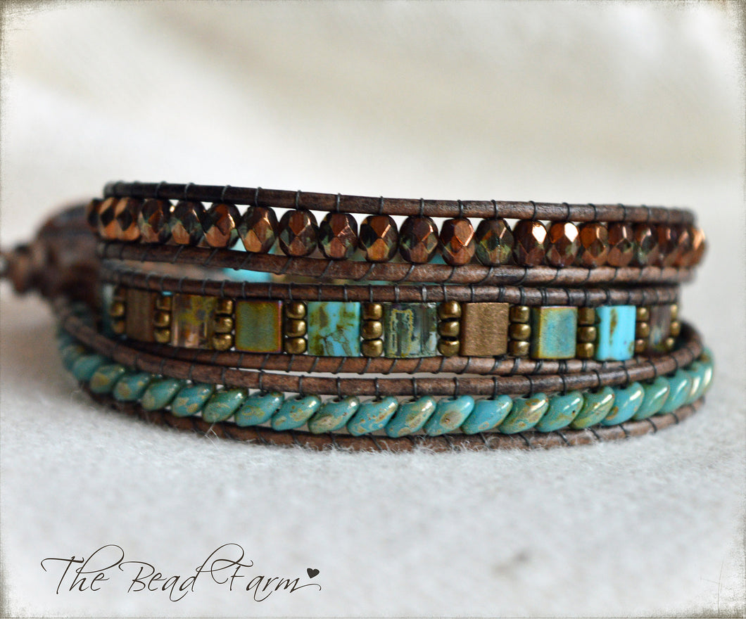 3-in-1 bracelet- Combo Bead Wraps -The Bead Farm